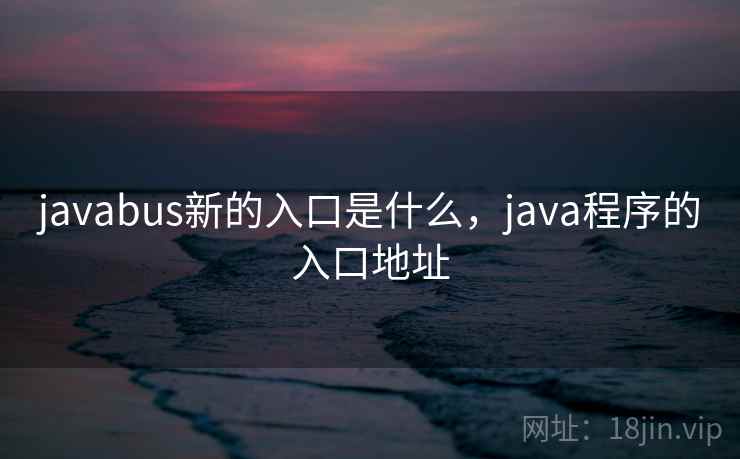 javabus新的入口是什么，java程序的入口地址
