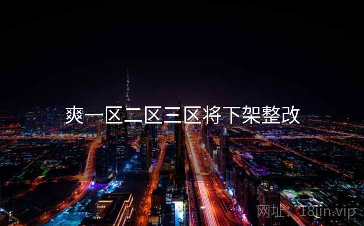 爽一区二区三区将下架整改